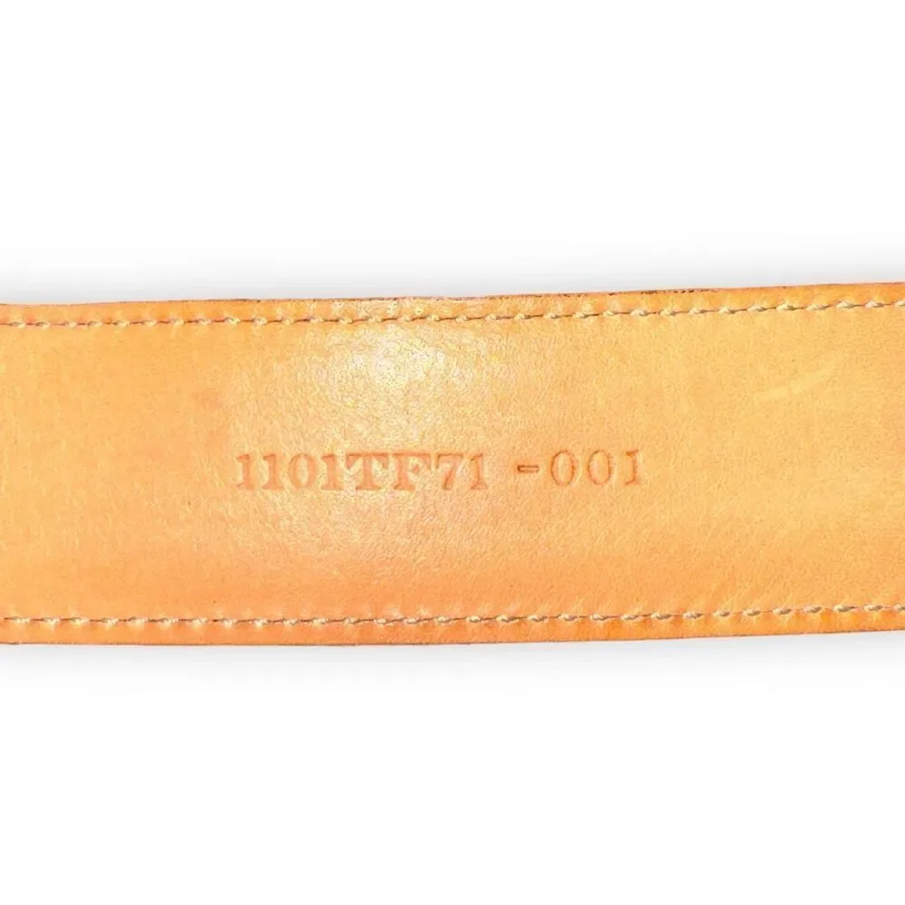 Trafalgar Black Hand Polished Cortina Leather Dress Belt 38